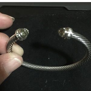 🚫SOLD🚫DY 5mm Parasolite and Diamond Bangle